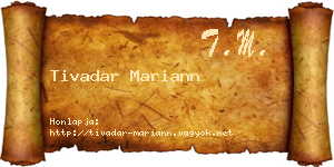 Tivadar Mariann névjegykártya